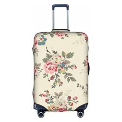 Amkong Vintage Blumen Trolley Kofferüberzug Elastische Kofferhülle Damen Mädchen Gepäckabdeckung Groß, weiß, xl von Amkong
