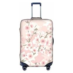 Amkong Weiße Kirschblüten Trolley Kofferüberzug Elastische Kofferhülle Damen Mädchen Gepäckabdeckung Klein, Rosa Blumen 2, xl von Amkong