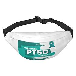 June is PTSD Awareness Month Hüfttasche Leichte Bauchtasche Reisetasche Tasche mit verstellbarem Riemen, Schwarz , Einheitsgröße, Geldgürtel von Amkong