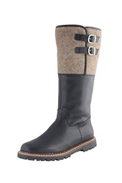 Ammann Damen Stiefel Wengen schwarz Kalleder Filz Lammfellfutter Profil Gummisohle Größe 39 von Ammann