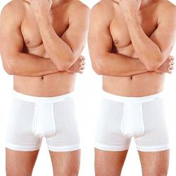 Ammann Herren Boxershorts mit Eingriff Feinripp | 2 Stück (3XL, weiß) von Ammann