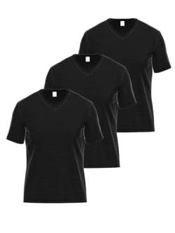 Herren V-Shirt Cotton&More Schwarz 5 von Ammann