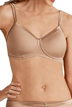 Amoena Damen Lara Satin Pocketed Seamless Wire Free Tshirt Bra BH, Nude, 80A von Amoena