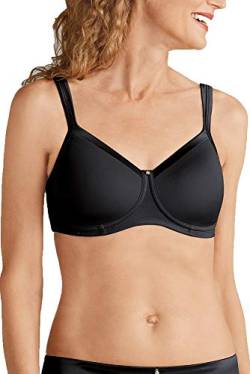 Amoena Damen Lara Satin Pocketed Seamless Wire Free Tshirt Bra BH, schwarz, 100AA von Amoena