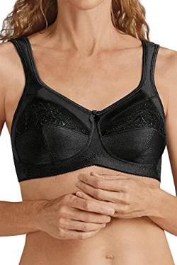 Amoena Damen Plus Size Isadora Full Figure Wirefree Pocketed Bra BH, schwarz, 110C von Amoena