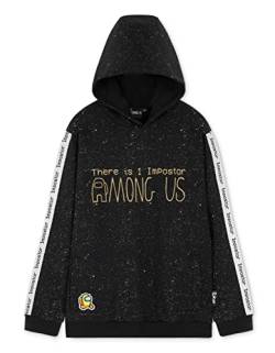 Among Us Hoodie Jungen - Gaming Kapuzenpullover für Jungen - Impostor Design (13-14 Jahre, Schwarz) von Among Us