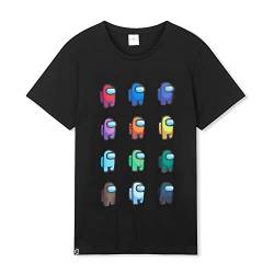 Among Us Tshirt Kinder Jungen, Gamer T-Shirts für Jungen (13-14 Jahre, Schwarz) von Among Us