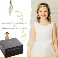 Amoonic Kette mit Anhänger Schutzengel Kette Silber 925 Mädchen, Engel-Anhänger Halskette, Silberkette hochwertig Gold oder Rosegold vergoldet, Kinder-Schmuck Geschenk für Mädchen zur Erst-Kommunion Konfirmation Firmung Geburt Taufe Einschulung Schulanfang Tauf-Geschenk Kommunionsgeschenk, Goldkette Kinderkette Taufkette (individuell anpassbare Halskettenlänge) von Amoonic