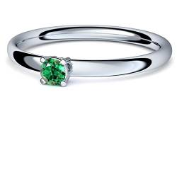Platin Ring Smaragd 950 + inkl. Luxusetui + Smaragd Ring Platin Smaragdring Platin (Platin 950) - Concinnity Amoonic Schmuck Größe 60 (19.1) AM161 PL950SMFA60 von Amoonic