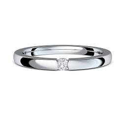 Spannring Verlobungsring von AMOONIC mit Zirkonia Stein INKL. LUXUSETUI+ Silber 925 Ring Zirkonia wie Diamant 925 Heiratsantrag Hochzeit Liebesgeschenke Antrag Geschenke AM195SS925ZIFA54-7 von Amoonic