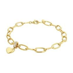 Amor Armband 925 Sterling Silber Damen Armschmuck, 23 cm, Gold, Kommt in Schmuck Geschenk Box, 2033580 von Amor