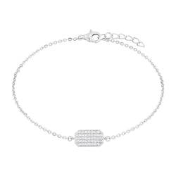 Amor Armband 925 Sterling Silber Damen Armschmuck, mit Zirkonia synth., 17+2 cm, Weiß, Kommt in Schmuck Geschenk Box, 2038060 von Amor