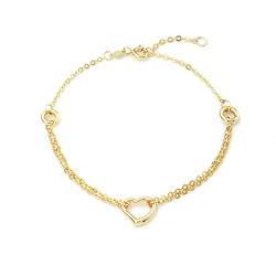 Amor Armband Damen Armschmuck, 17+2 cm, Gold, Herz, Kommt in Schmuck Geschenk Box, 2014325 von Amor