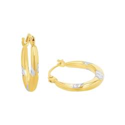 Amor Creolen Damen Ohrschmuck, 2,5 cm, Gold, Kommt in Schmuck Geschenk Box, 2013724 von Amor