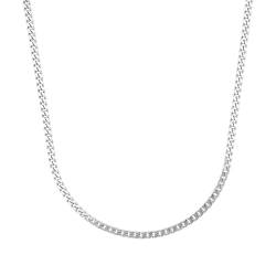 Amor Halskette 925 Sterling Silber Herren Halsschmuck, 50 cm, Silber, Kommt in Schmuck Geschenk Box, 2017895 von Amor