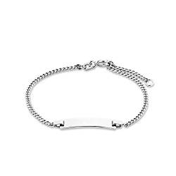 Amor Identarmband 925 Sterling Silber Damen Armschmuck, 17+2 cm, Silber, Kommt in Schmuck Geschenk Box, 9048762 von Amor