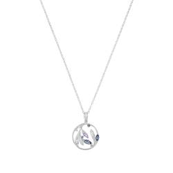 Amor Kette mit Anhänger 925 Sterling Silber Damen Halsschmuck, mit Zirkonia synth., 42+3 cm, Silber, Kommt in Schmuck Geschenk Box, 2037032 von Amor