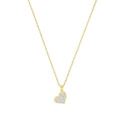 Amor Kette mit Anhänger Damen Halsschmuck, mit Kristall, 45 cm, Gold, Herz, Kommt in Schmuck Geschenk Box, 2014244 von Amor