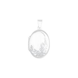 Amor Motivanhänger 925 Sterling Silber Damen Anhänger, 3,5 cm, Silber, Blume, Kommt in Schmuck Geschenk Box, 2017639 von Amor