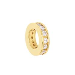 Amor Motivanhänger Damen Anhänger, mit Zirkonia synth., 0,8 cm, Gold, Kommt in Schmuck Geschenk Box, 2013549 von Amor