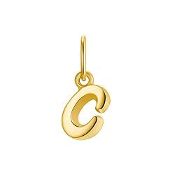 Amor Motivanhänger Unisex Damen Herren Anhänger, 1,3 cm, Gold, C, Kommt in Schmuck Geschenk Box, 2013431 von Amor