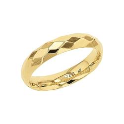 Amor Ring Edelstahl Unisex Damen Herren Ringe, Gold, Kommt in Schmuck Geschenk Box, 2037335 von Amor