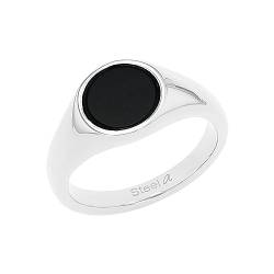 Amor Ring Edelstahl Unisex Damen Herren Ringe, Schwarz, Kommt in Schmuck Geschenk Box, 2037297 von Amor