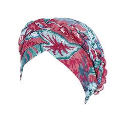 Amorar Elegant Blume Kopftuch Turban Bandanas Damen Elastische Stirnband Beanie Hijab Chemo Hut Islamischen Kopfbedeckung Muslim Kopfschmuck Chemotherapie-Kappe Headwear für Haarausfall Krebs von Amorar