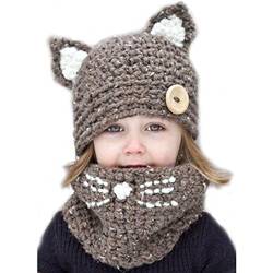 Amorar Kinder warme Katze Hut Tier Hüte gestrickte Coif Hood Schal Mützen für Herbst Winter,EINWEG Verpackung von Amorar