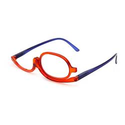 Amorays Make-up-Brille für Damen, rotierende Lesebrille für Monolente Make-up Mode L3660NEW(Orange,+3.0) von Amorays