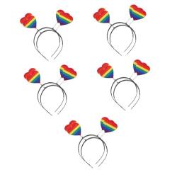 Amosfun 10 Stk Regenbogen-stirnband Stirnbänder Haarband Make-up-stirnband Schmücken Haargummi Stirnband Für Männer Dekor Haarschmuck Stirnband Für Mädchen Bilden Damen Stoff Flagge von Amosfun