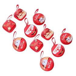 Amosfun 10st Weihnachtsbrieftasche Weihnachtsdekoration Kinder Mini-Spielzeug Mini Süßigkeiten Geldbörse Geldbörsen Für Weihnachten Weihnachtsgeschenktüte Münzbeutel von Amosfun