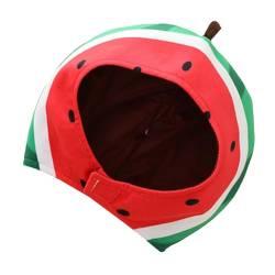 Amosfun 2 Stk Wassermelonen-Kopfbedeckung Kostümzubehör Hüte Obst Kopfbedeckung Tiara Weihnachtsmützen Partykostüm Hut Party Neuheit Kopfschmuck Erwachsener Wassermelonenhut Zylinder von Amosfun
