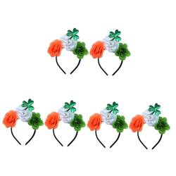 Amosfun 6 Stk Rosa Stirnbänder Kobold Stirnband St Patrick Kopfschmuck Accessoires Für Irische Partykostüme Klee Haarband Kleeblatt-kopfbedeckung Weihnachtsdekorationen Rosen Haarteil von Amosfun