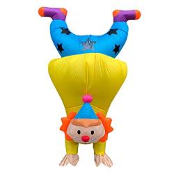 Amosfun Aufblasbare Clown Kostüm Handstand Blasen Clown Kostüm Karneval Zirkus Geburtstag Clown Cosplay Verkleiden Sich ohne Batterie (160-190Cm Hoch) von Amosfun