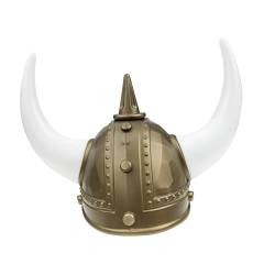 Amosfun Wikinger Hornhut Mittelalterliche Kostümrequisite Wikinger Ochsenhornhelm Kampfhelm Wikingerkostüm Männer Krieger Cosplay Helm Wikinger-ornament Plastik Mann Kopfbedeckung Hörner von Amosfun