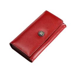 Amosfun multifunktionale Geldbörse Lange Lederbrieftasche Münztasche Brieftasche Damen schlüsselmäppchen Damen Damenbrieftasche Reisetasche für Damen Kapazität Kartenhülle von Amosfun