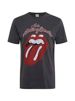 AMPLIFIED Herren Shirt Rolling Stones Vintage Tongue dunkelgrau L von Amplified