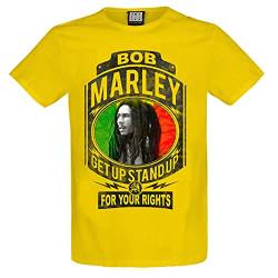 Amplified Bob Marley Collection - Fight for Your Rights Männer T-Shirt gelb S von Amplified