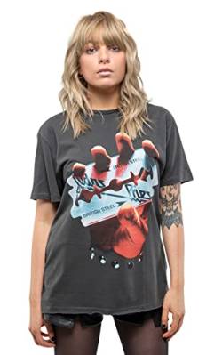 Amplified Clothing Judas Priest T-Shirt British Steel - Grau - Klein von Amplified