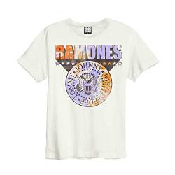 Amplified Clothing Ramones 'Tie Dye Shield' (Natural) T-Shirt (medium) von Amplified