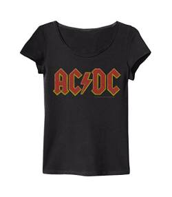 Amplified Damen ACDC Logo T-Shirt, Grau (Anthrazit), 40 von Amplified