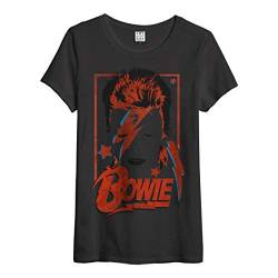 Amplified - David Bowie Rock Band Damen T-Shirt - Aladdin (Grau) (S-L) (XL) von Amplified