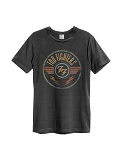 Amplified - FOO Fighters Rock Band Herren T-Shirt - Classic Logo (Grau) (S-L) (M) von Amplified