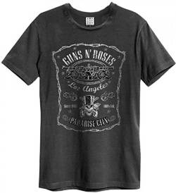 Amplified Guns n Roses L.A. Paradies City T-Shirt (L, Charcoal) von Amplified