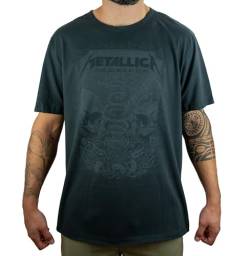 Amplified Herren Metallica-The Black Album T-Shirt, Grau (Charcoal Cc), L von Amplified
