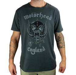 Amplified Herren Motorhead-England T-Shirt, Grau, S von Amplified