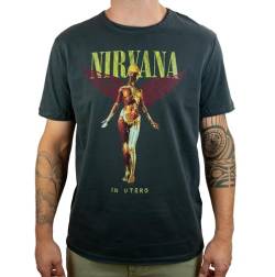 Amplified Herren Nirvana-In Utero Colour T-Shirt, Grau (Charcoal Cc), M von Amplified