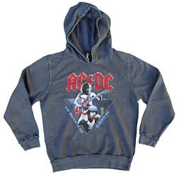 Amplified Herren Sweatshirt Hoodie Sweater Grau Official AC/DC ACDC The Switch is On Europe 84 Tour Vintage L 52/54 von Amplified