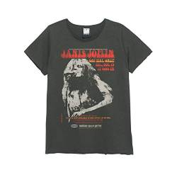 Amplified Janis Joplin Madison Square Gardens Damen T-Shirt Charcoal, anthrazit, X-Large von Amplified